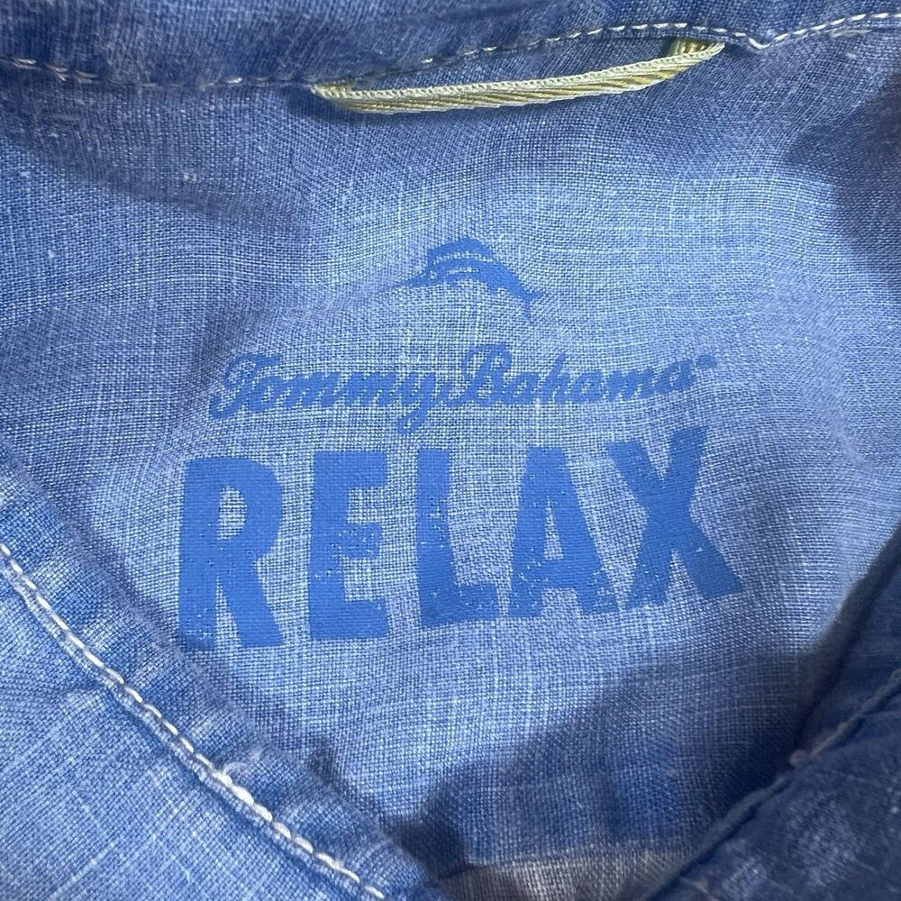 Tommy Bahama Relax 100% Linen Button Front Short Sleeve Camp Shirt Men's 4XT - Picture 7 of 10